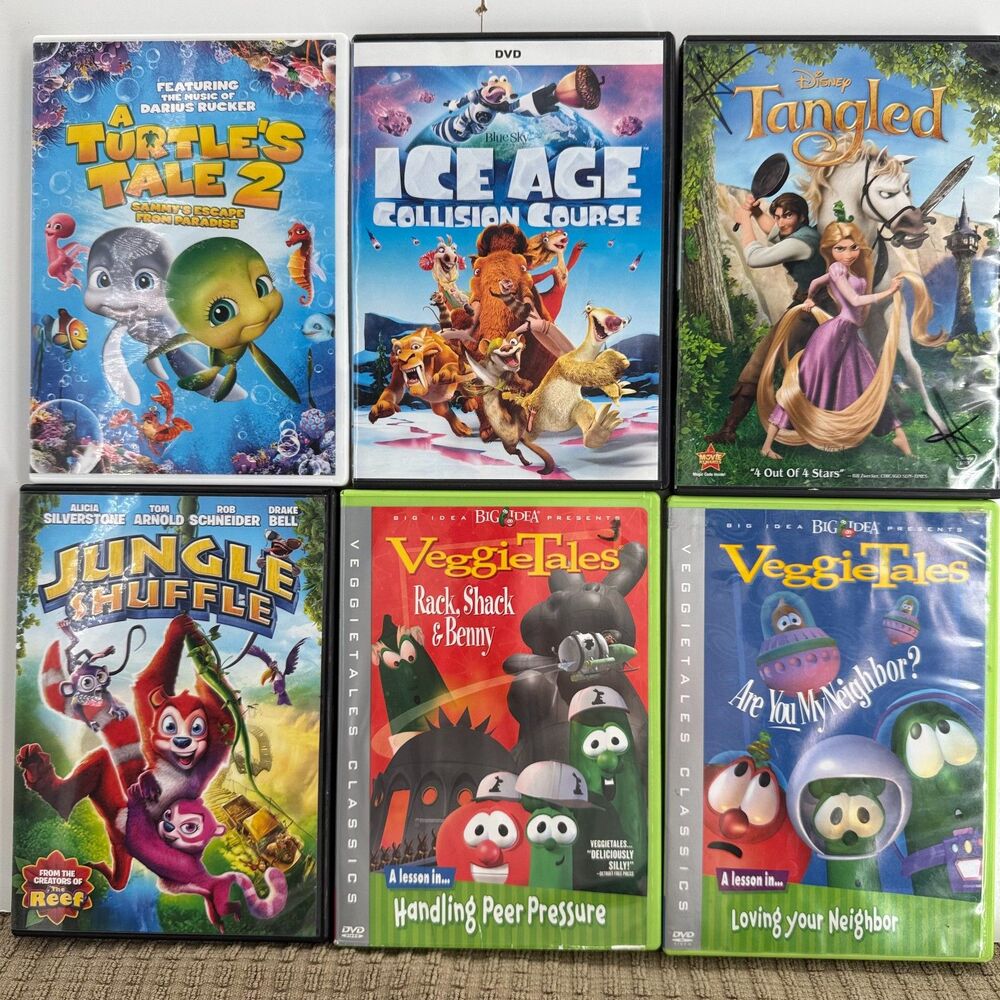 Lot of 6 Family / Kids DVD Movies – Animation & Adventure